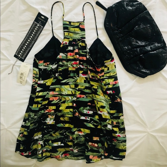 A.N.A Blouse, Green/Multi Colored sz S NWT - Picture 2 of 2